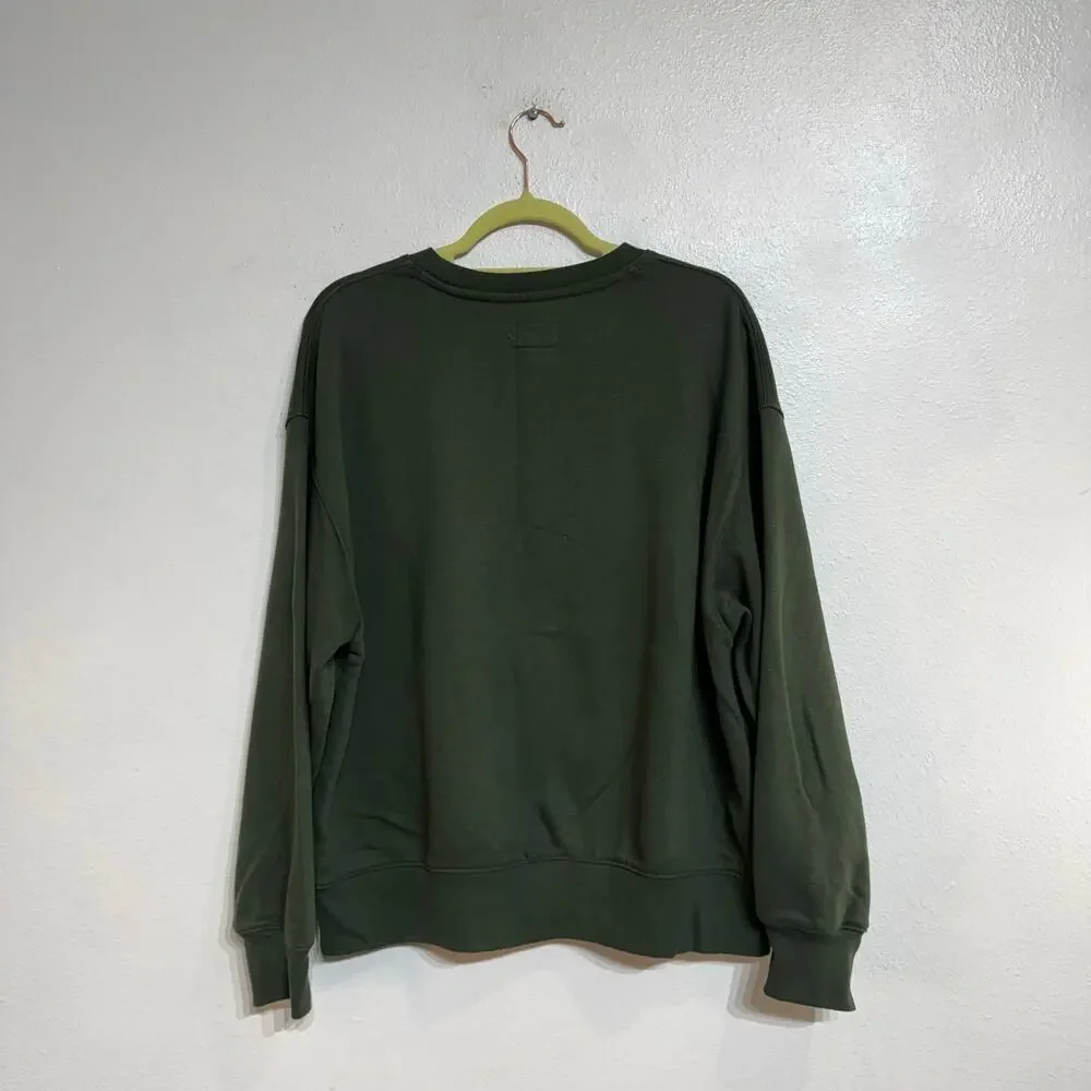American Eagle Green Paris 1977 Graphic Sweatshirt Sz M